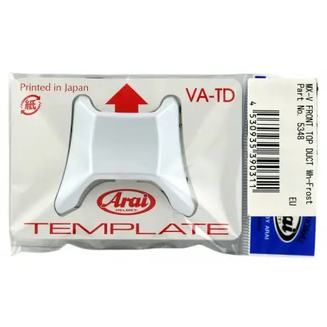 Ventilation supérieure centrale avant ARAI Front Top Duct Frost White pour casque MX V Must-Have