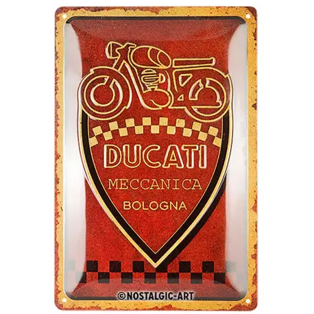 Meilleur Prix plaque metal moto DUCATI MECCANICA BOLOGNA