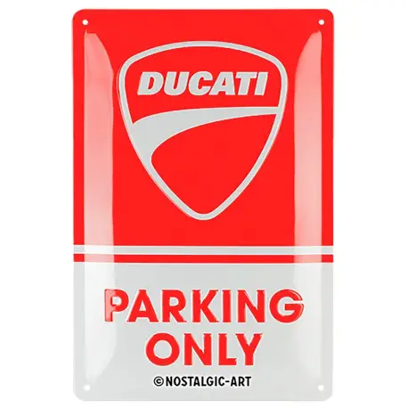 Nouveauté plaque metal moto DUCATI PARKING ONLY