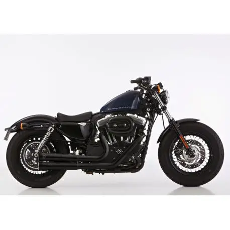 Satisfait Ou Remboursé Echappement custom FALCON GROOVE NOIR HARLEY DAVIDSON XL883 SPORTSTER XL1200 SPORTSTER 2014-2016