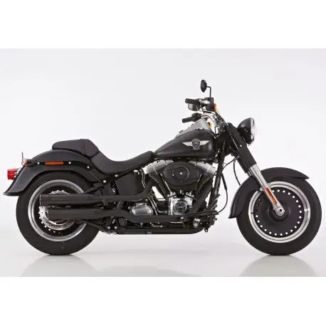 Echappement Falcon Double GROOVE Harley Davidson Softail Fat Boy / Fat Boy Low / Deuce 2007-2016 Certifié
