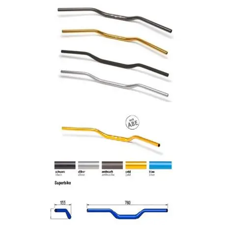 Haute Qualité Guidon moto LSL Superbike 28,6mm