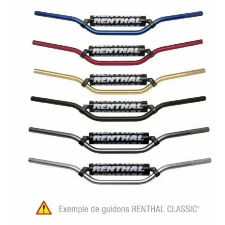 Guidon Ø22,2mm avec barre RENTHAL Classic Enduro mousse noire Quantité Limitée