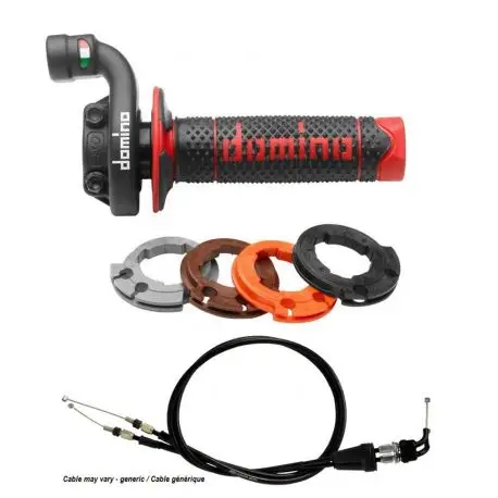 Meilleur Prix Kit poignées DOMINO KRK Evo avec câbles et revêtements HONDA CRF450R