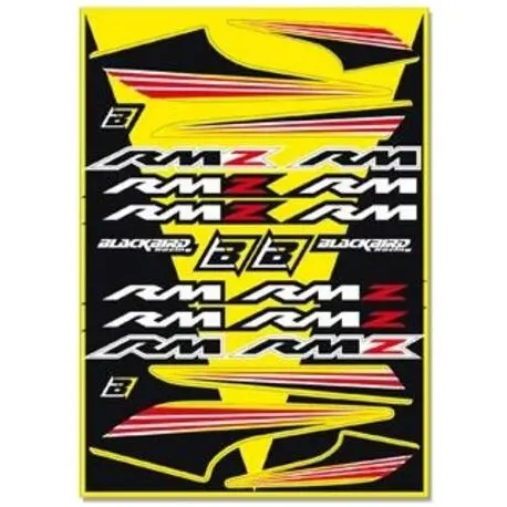 Certifié Planche de stickers BLACKBIRD SUZUKI RM RMZ