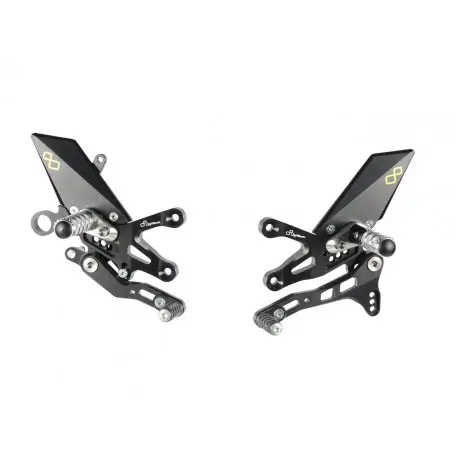 Promotion Saisonnière Commandes reculées réglables / repliables LIGHTECH sélection standard APRILIA RSV4 2009-2018 TUONO V4 2011-2017