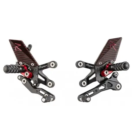 Commandes reculées réglables / repliables LIGHTECH sélection standard ou inversée HONDA CBR 1000 RR 2008-2019 Expédié Aujourd’hui
