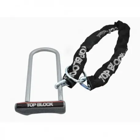 Antivol moto TOP BLOCK SILVER 270CL11 homologué classe SRA avec chaine Acheter En Ligne