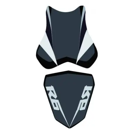 Livraison Express housse de selle bagster YAMAHA YZF-R6 2007 NOIR/NOIR MAT/ANTHRACITE/GRIS CLAIR/LETTRES GRISES