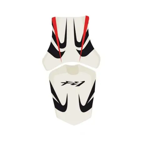 Commander Vite housse de selle bagster YAMAHA FZ1 2008-2011 BLANC/NOIR/ROUGE/LETTRES NOIRES