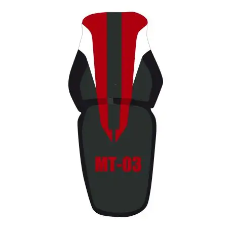 Satisfait Ou Remboursé housse de selle bagster YAMAHA MT-03 2008-2009 NOIR/ROUGE/BLANC/LETTRES ROUGES