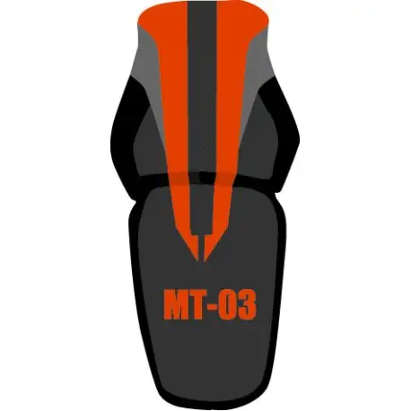 housse de selle bagster YAMAHA MT-03 2007 NOIR/TUILE/NUBUCK ANTHRACITE/LETTRES TUILE Produit De Marque