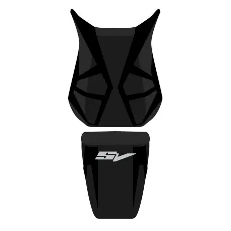 Authentique housse de selle bagster SUZUKI SV650 2008 NOIR/NOIR MAT/LETTRES GRISES CLAIRES
