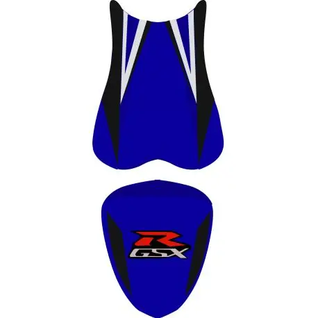 Réduction housse de selle bagster SUZUKI GSXR600 2007 BLEU/CARBONE/NOIR/ARGENT/LETTRES ROUGES ET BLANCHE