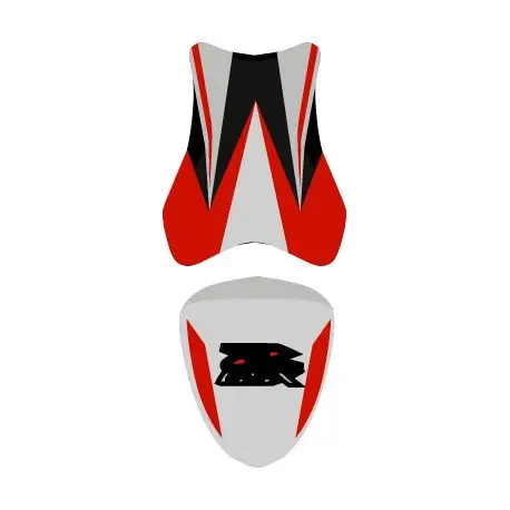 housse de selle bagster SUZUKI GSXR1000 2007 GRIS CLAIR/ROUGE/NOIR/LETTRES ROUGES Commande En Gros