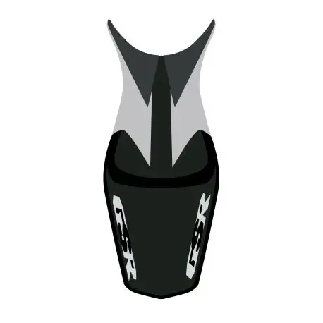 Affaire À Saisir housse de selle bagster SUZUKI GSR600 2008-2010 GRIS CLAIR/NOIR/NOIR MAT/LETTRES ARGENT