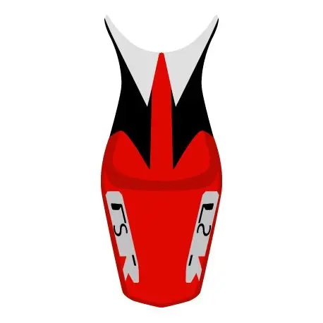 housse de selle bagster SUZUKI GSR600 2006 ROUGE/NOIR/GRIS CLAIR/LETTRES NOIRES Livraison Express