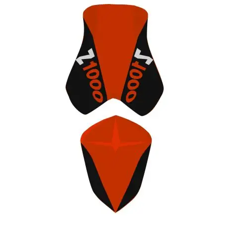 housse de selle bagster KAWASAKI Z1000 2007 ORANGE/NOIR/LETTRES ORANGE ET BLANCHES Prix Choc