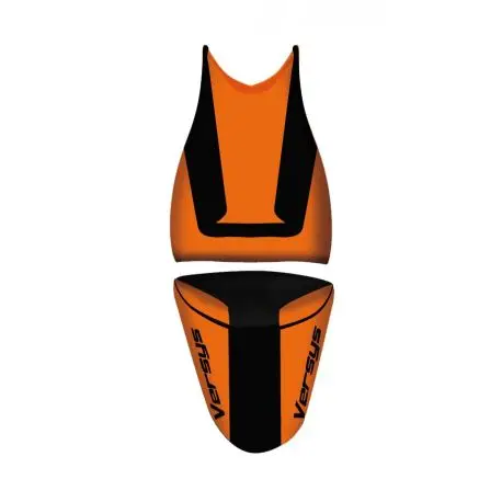 housse de selle bagster KAWASAKI 650 VERSYS 2009 NOIR/ORANGE/LETTRES NOIRES Prix Réduit