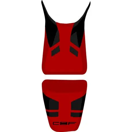 Solde housse de selle bagster HONDA CBF600S 2008-2009 ROUGE FONCE/NOIR/LETTRES NOIRES