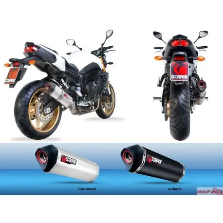 Echappement scorpion serket red power YAMAHA FZ8 2010-2017 Populaire