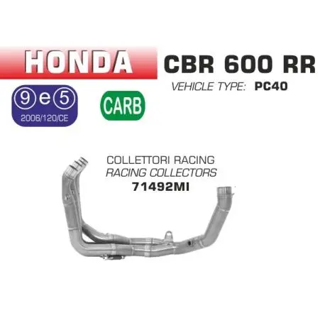 Commande En Gros Collecteur d'Echappement racing ARROW HONDA CBR600RR 2013-2016