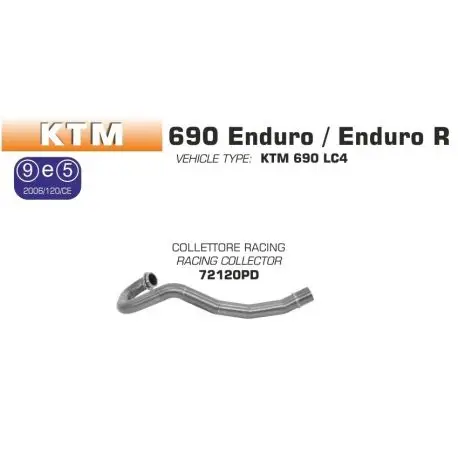Authentique Collecteur d'Echappement ARROW RACE-TECH KTM 690 ENDURO R SMC SMC-R 2009-2016