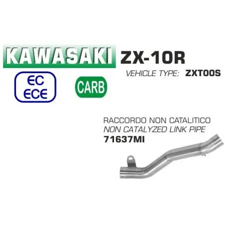 Raccord d'Echappement décatalysé ARROW KAWASAKI ZX10R 2016-2019 Marque