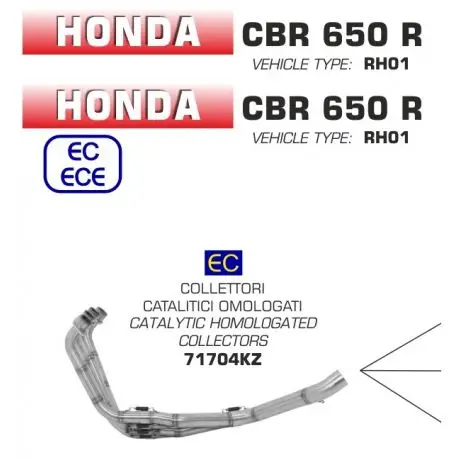 Super Prix Collecteur d'échappement ARROW HONDA CB650R NEO SPORT CAFE / CBR650R 2019-2023
