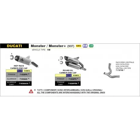 Offre Exclusive Collecteur d'échappement ARROW DUCATI MONSTER 937 2021-2023