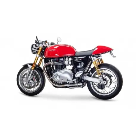 Meilleure Vente Echappement B&C british custom DRAG PIPES PERFORMANCE TRIUMPH THRUXTON 1200 R 2016-2021