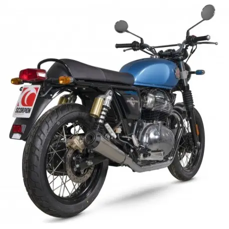 Nouvel Arrivage Echappement SCORPION SERKET RED POWER ROYAL ENFIELD CONTINENTAL GT 650 INTERCEPTOR 650