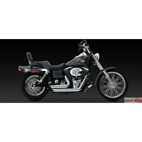 Echappement VANCE & HINES STAGGERED court HARLEY DAVIDSON DYNA GLIDE MODELS 1991-2005 Promotion Saisonnière