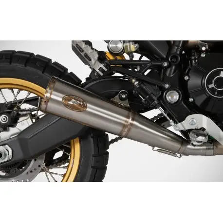 Echappement Zard Zuma logo et embout Inox Ducati 800 SCRAMBLER Desert Sled 2021-2022 Prix Bas