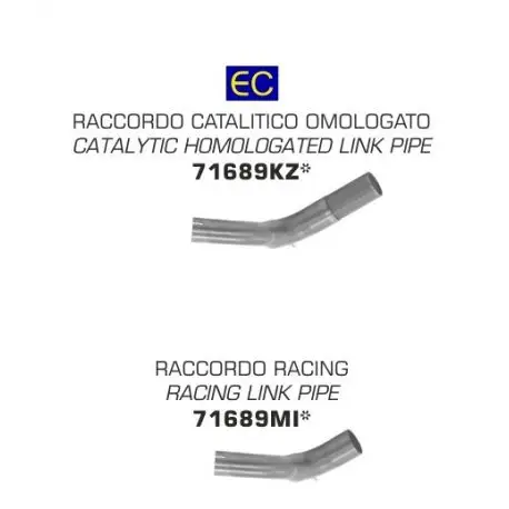 Dernier Modèle Raccord d'Echappement Arrow Benelli TRK 502 2017-2020