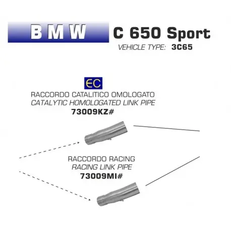 Vente Flash Raccord d'Echappement ARROW BMW C650 SPORT 2016-2020