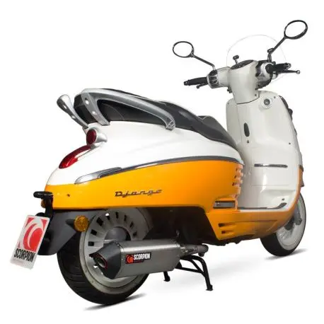 Ligne d'Echappement SCORPION SERKET PARALLEL PEUGEOT DJANGO 125 DJANGO 150 2017-2018 Meilleur Choix