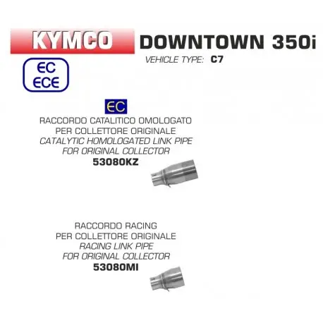 Raccord échappement ARROW KYMCO 300 DOWNTOWN 2016-2019 350 DOWNTOWN 206-2019 Meilleur Prix