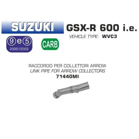 Haute Qualité Raccord d'Echappement pour collecteur ARROW SUZUKI GSXR 600 GSXR 750 2011-2016