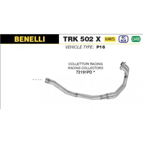 Dernier Modèle Collecteur d'Echappement ARROW BENELLI TRK 502 X 2021-2023