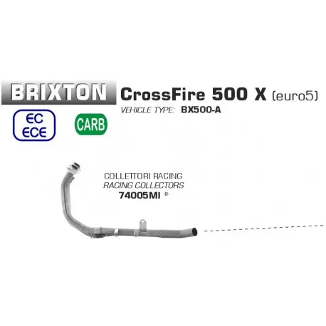 Collecteur d&rsquo;échappement ARROW BRIXTON CROSSFIRE 500 X 2021-2024 Quantité Limitée