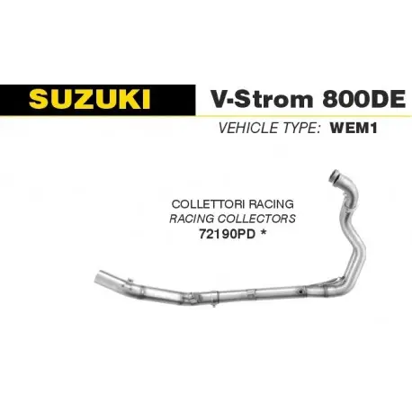 Marque Collecteur d'échappement racing ARROW SUZUKI V-STROM 800 DE