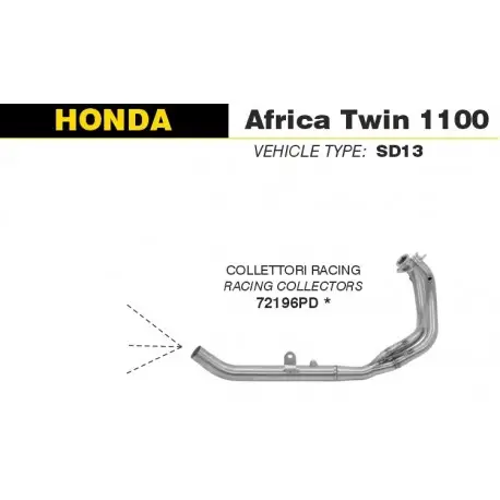 Collecteur racing ARROW HONDA CRF 1100 L AFRICA TWIN 2024-2026 Usine Directe