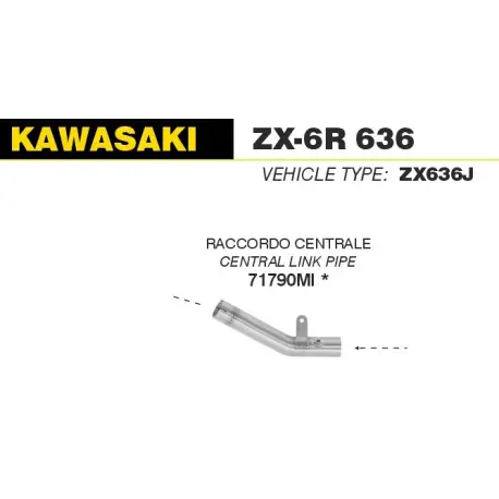 Raccord pot d'Echappement décatalysé ARROW KAWASAKI ZX-6R 636 2024-2026 Offre Exclusive