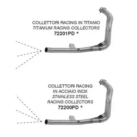 Livraison Gratuite Collecteur racing d'Echappement ARROW YAMAHA 700 TENERE 2021-2026