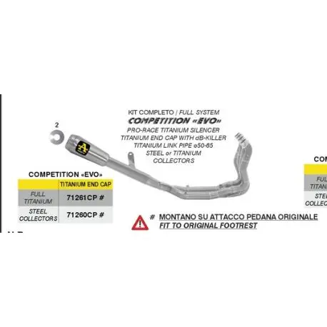 Solde Ligne d'échappement compétition EVO ARROW BMW M1000RR 2025-2026