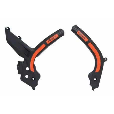 Protège cadre RACTECH bi-matières noir/orange Commander Maintenant