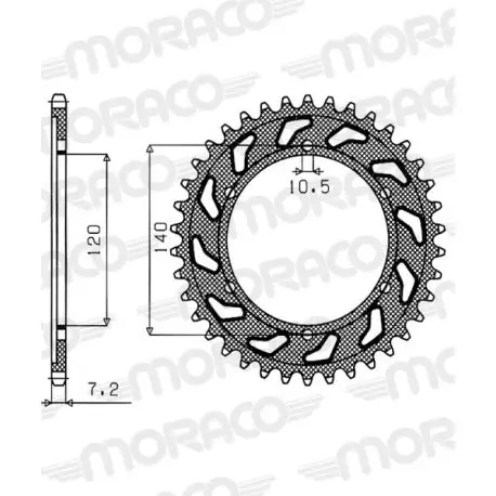 Usine Directe Couronne moto SUZUKI GSX-R600 45 DENTS 2004-2015