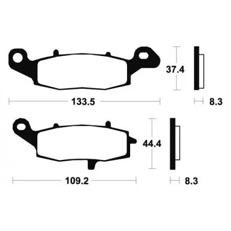 Plaquettes de frein TECNIUM MTR205 métal fritté Super Prix