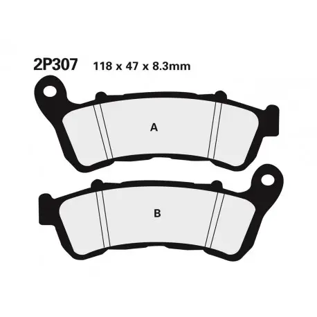 Plaquettes de frein NISSIN route /Off-Road métal fritté - 2P-307ST Meilleur Prix